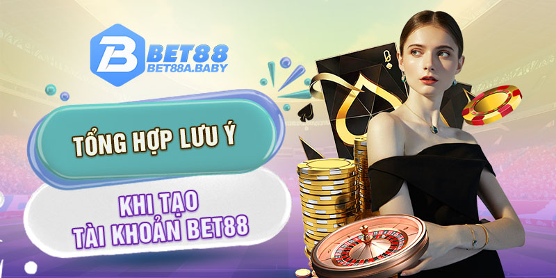 Tổng hợp lưu ý khi tạo tài khoản Bet88