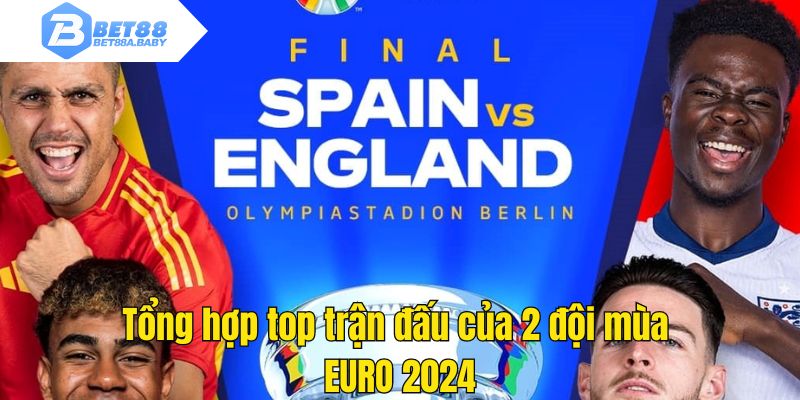 Tổng hợp top trận đấu của 2 đội mùa EURO 2024